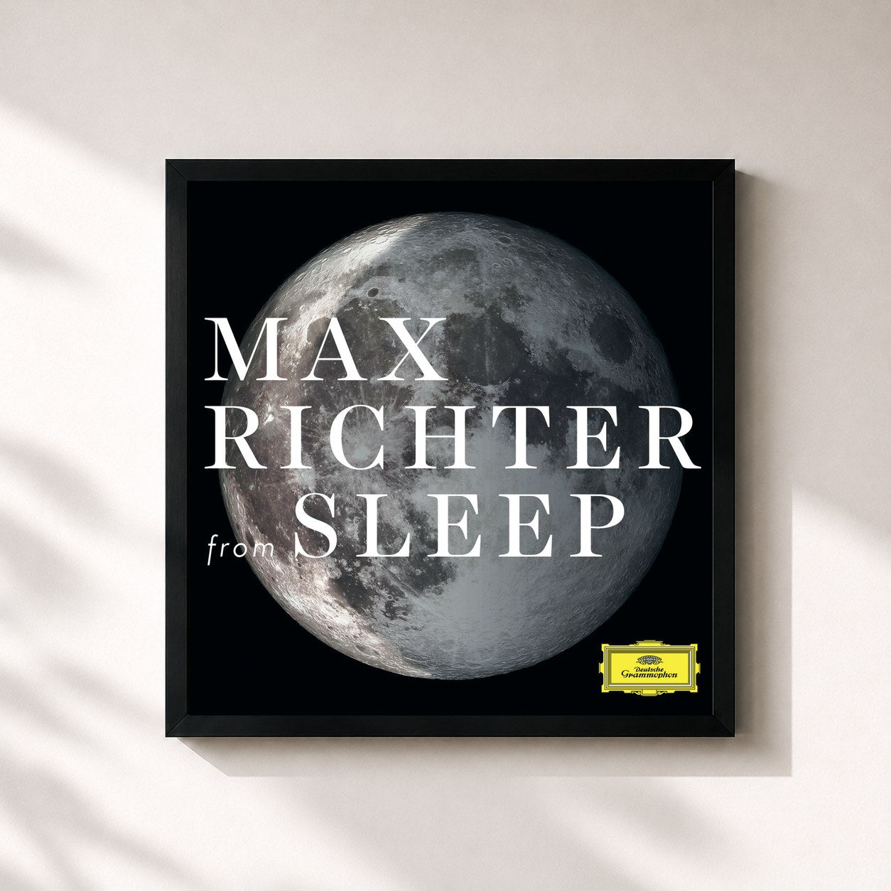#noir Tableau carré de l'album From Sleep de Max Richter, cadre noir 32x32 cm