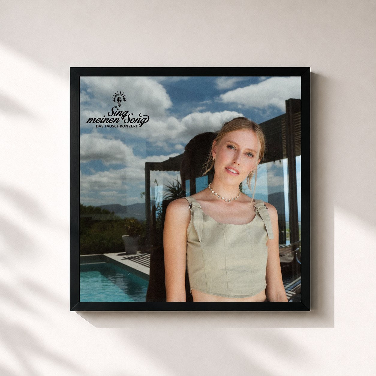 #noir Tableau carré de l'album LEA bei Sing meinen Song, Vol. 10 de LEA, cadre noir 32x32 cm