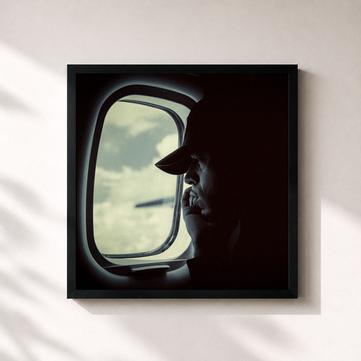 #noir Tableau carré de l'album Me Espera de L7NNON, cadre noir 32x32 cm