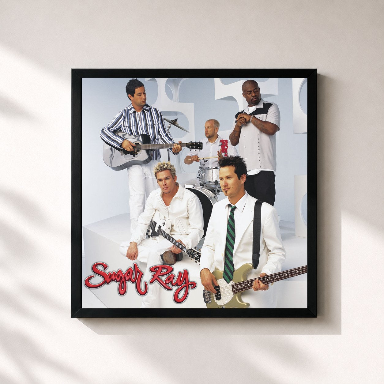 #noir Tableau carré de l'album Sugar Ray de Sugar Ray, cadre noir 32x32 cm