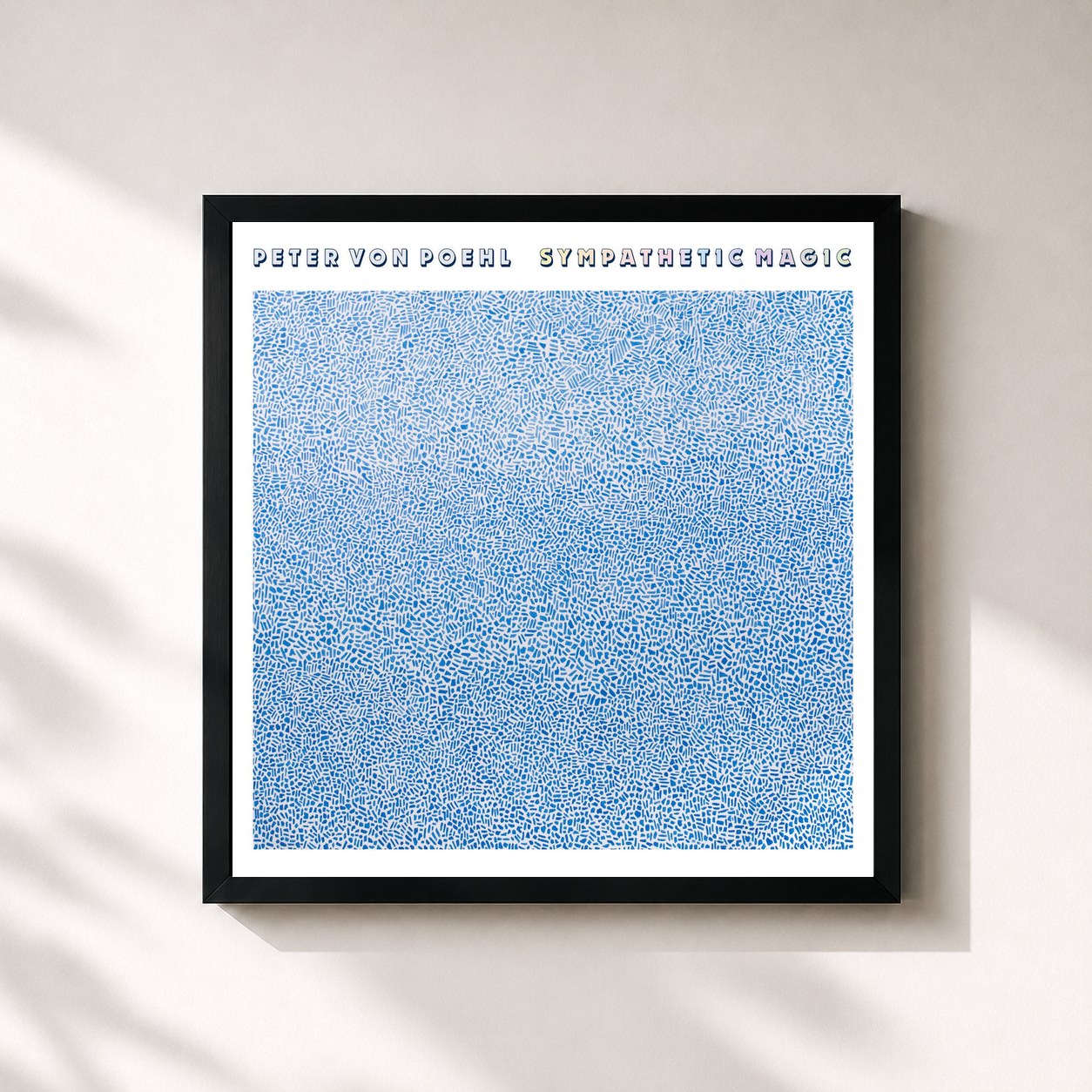 #noir Tableau carré de l'album Sympathetic Magic de Peter von Poehl, cadre noir 32x32 cm