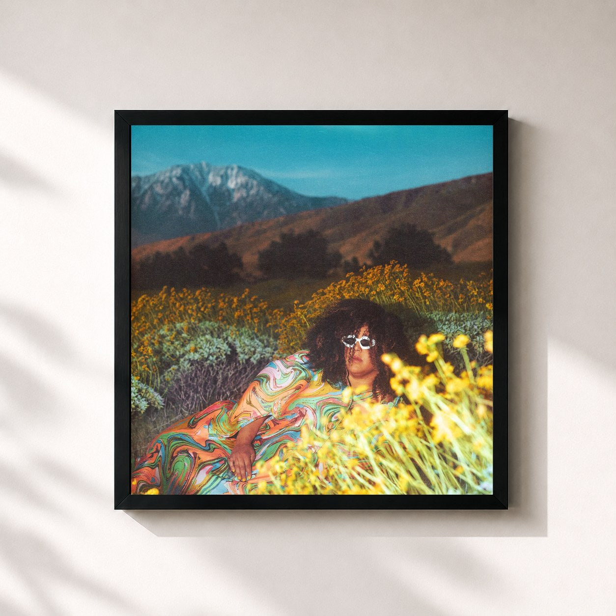 #noir Tableau carré de l'album What Now de Brittany Howard, cadre noir 32x32 cm