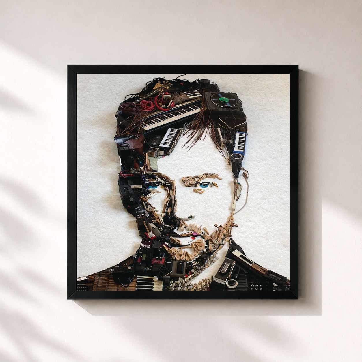 #noir Tableau carré de l'album That Would Be Me de Harry Connick Jr., cadre noir 32x32 cm