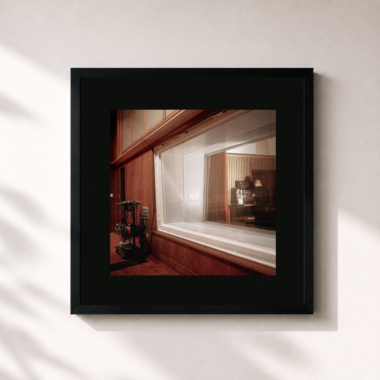#noir Tableau carré de l'album All Melody de Nils Frahm, cadre noir 32x32 cm