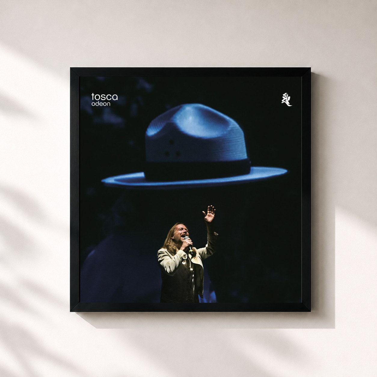 #noir Tableau carré de l'album Odeon de Tosca, cadre noir 32x32 cm