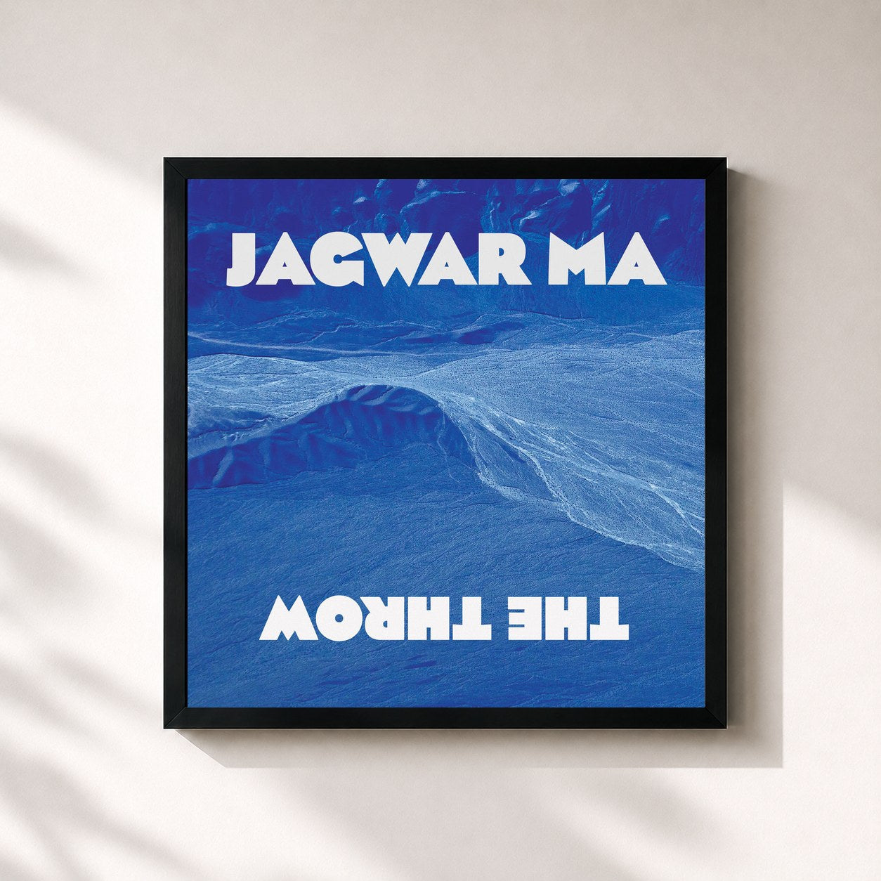 #noir Tableau carré de l'album The Throw de Jagwar Ma, cadre noir 32x32 cm
