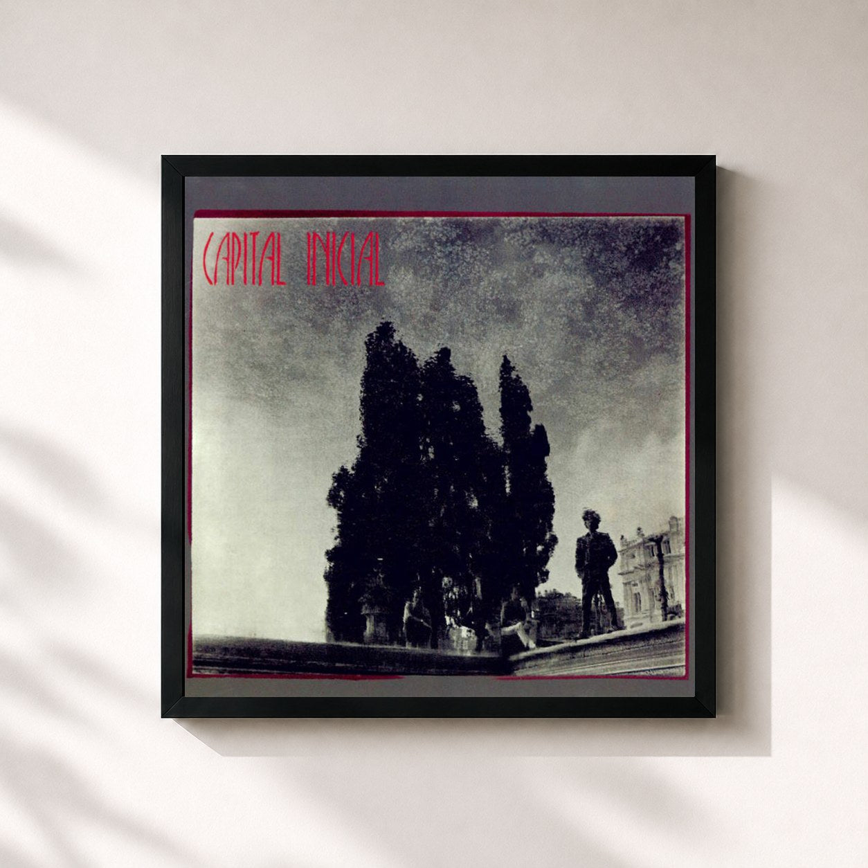 #noir Tableau carré de l'album Capital Inicial de Capital Inicial, cadre noir 32x32 cm