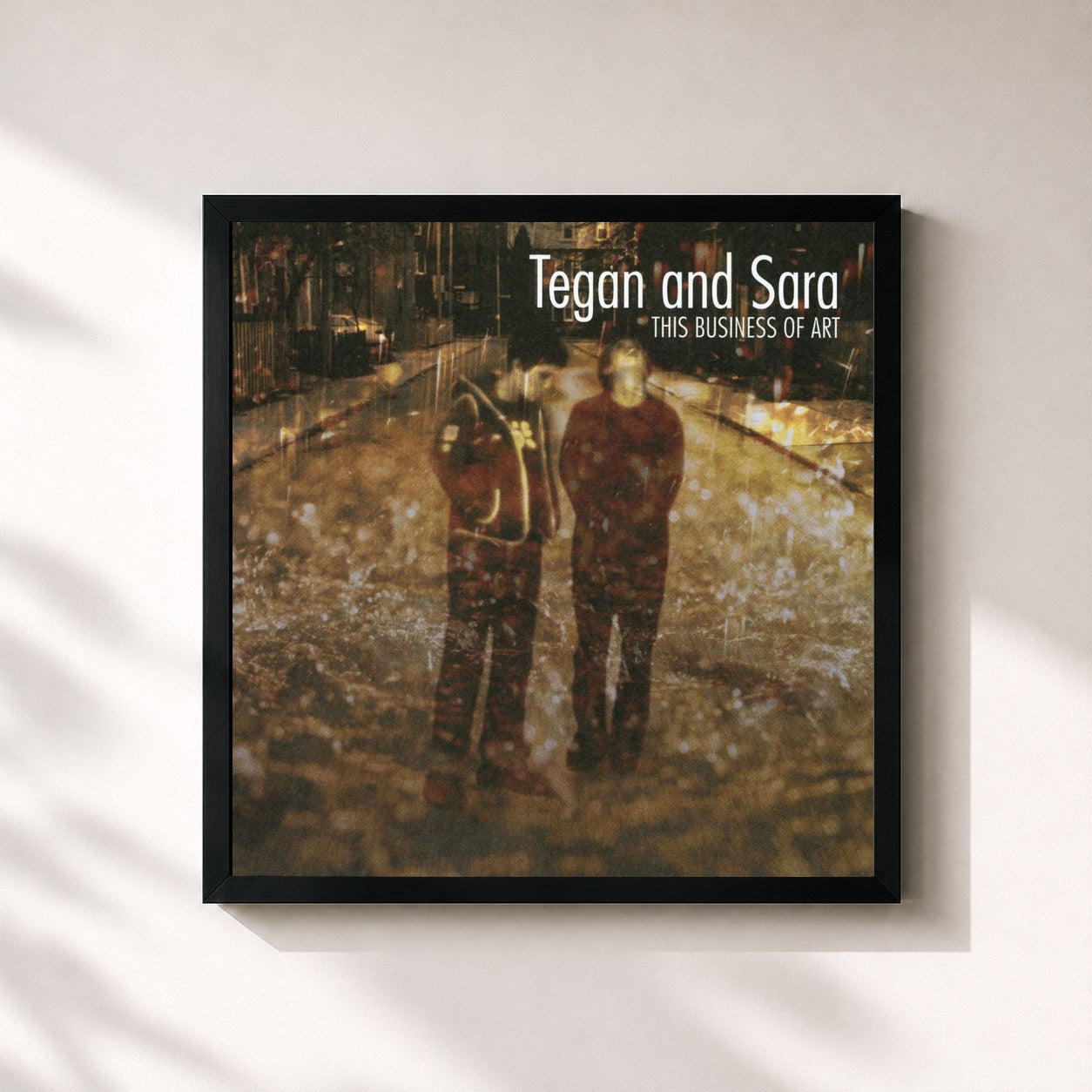 #noir Tableau carré de l'album This Business of Art de Tegan and Sara, cadre noir 32x32 cm