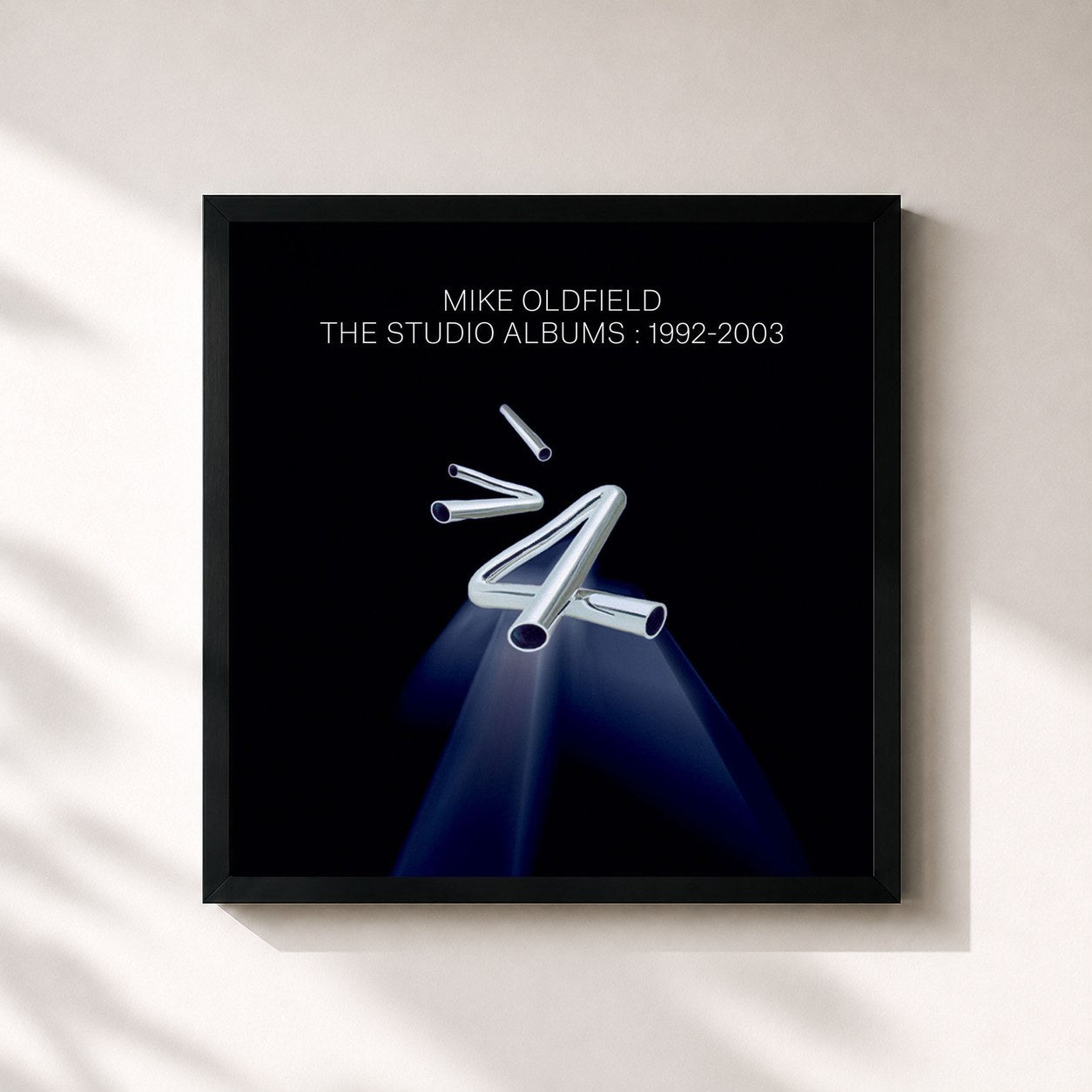 #noir Tableau carré de l'album The Studio Albums: 1992-2003 de Mike Oldfield, cadre noir 32x32 cm
