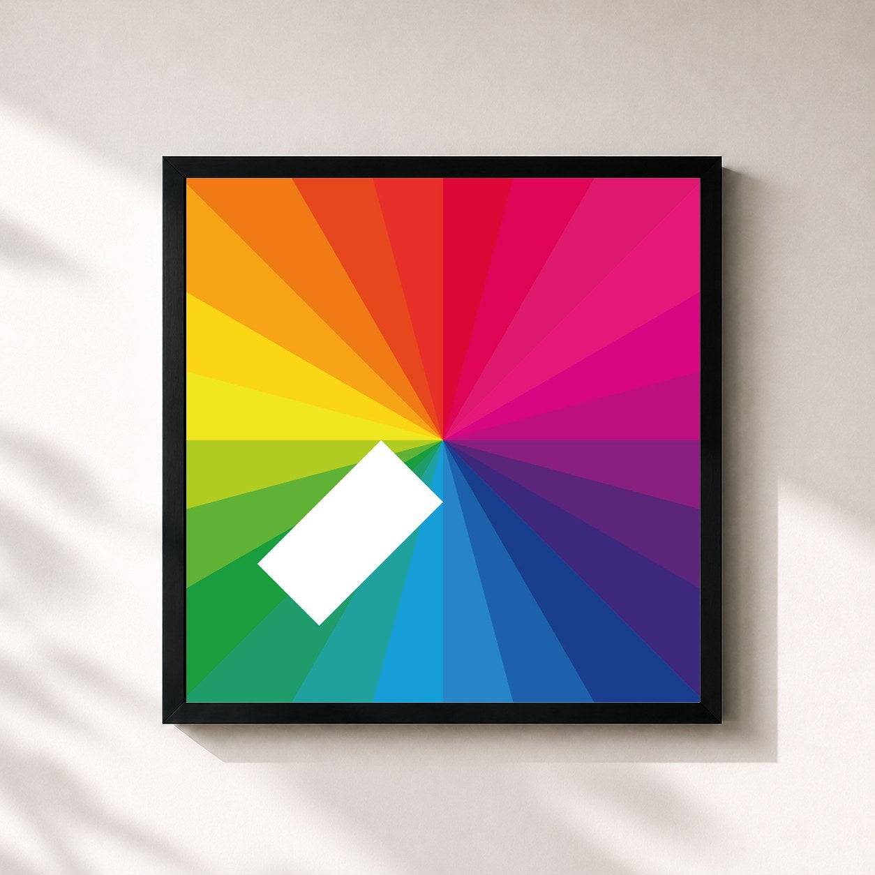 #noir Tableau carré de l'album In Colour - Preview White Label de Jamie xx, cadre noir 32x32 cm
