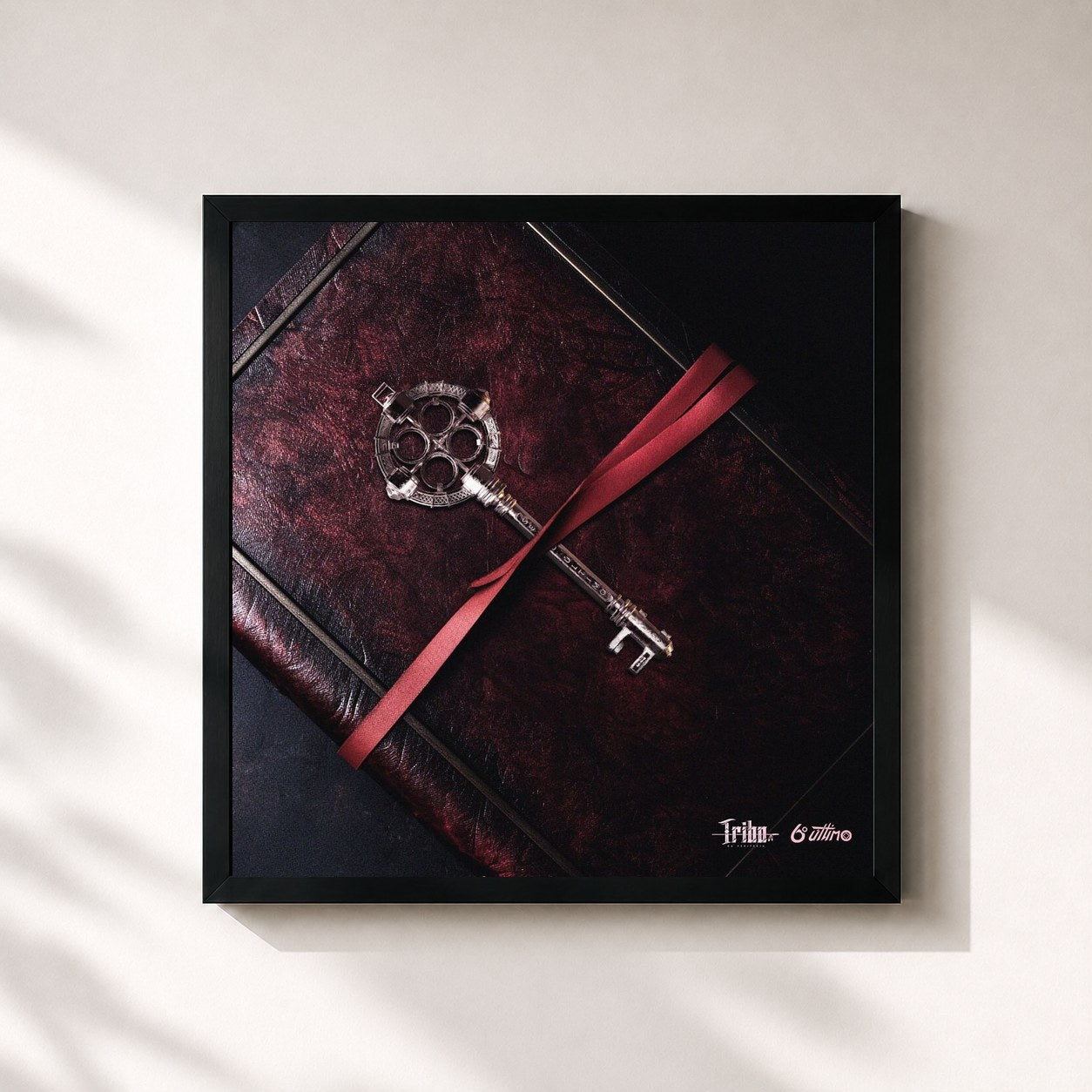 #noir Tableau carré de l'album 6º Último de Tribo da Periferia, cadre noir 32x32 cm
