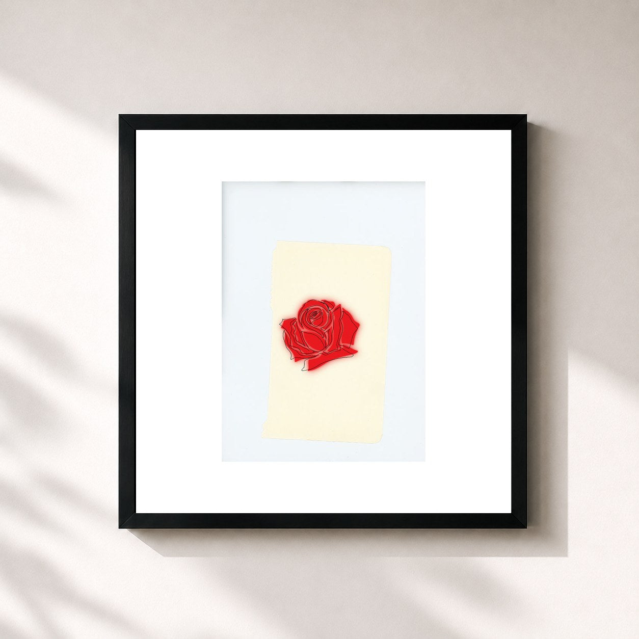 #noir Tableau carré de l'album LANY de LANY, cadre noir 32x32 cm