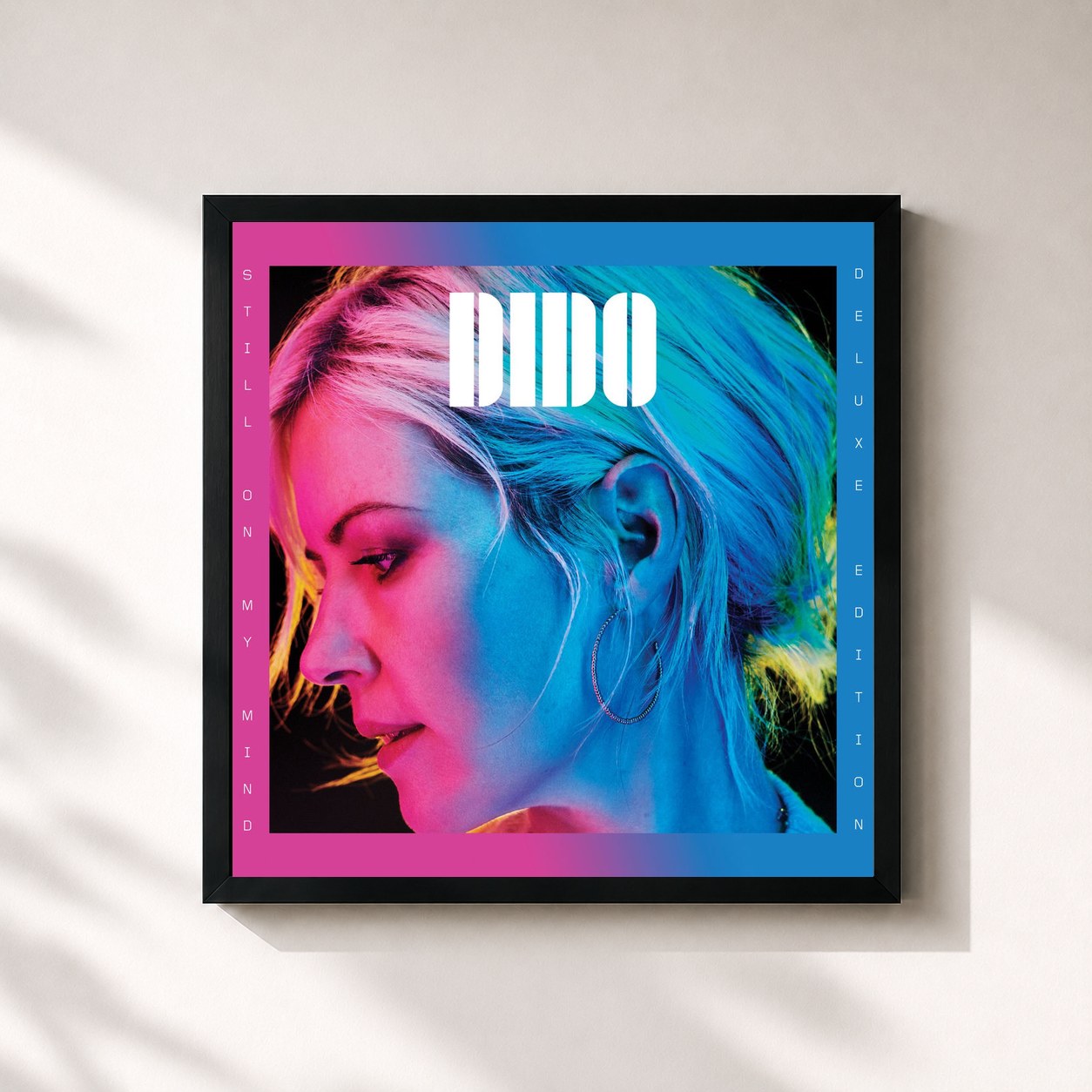 #noir Tableau carré de l'album Still on My Mind (Deluxe Edition) de Dido, cadre noir 32x32 cm