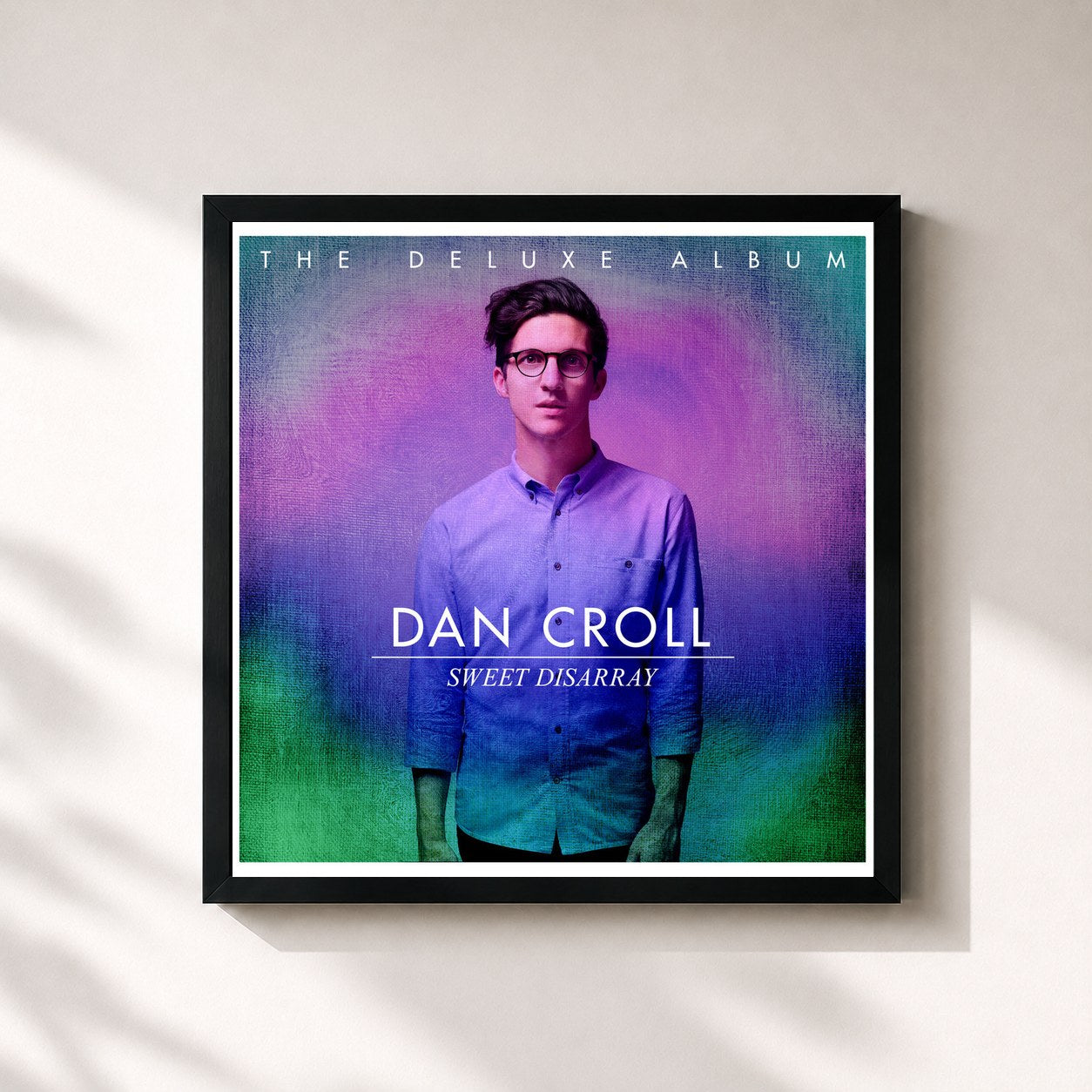 #noir Tableau carré de l'album Sweet Disarray (Deluxe) de Dan Croll, cadre noir 32x32 cm