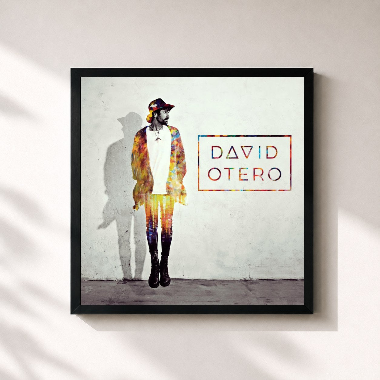 #noir Tableau carré de l'album David Otero de David Otero, cadre noir 32x32 cm