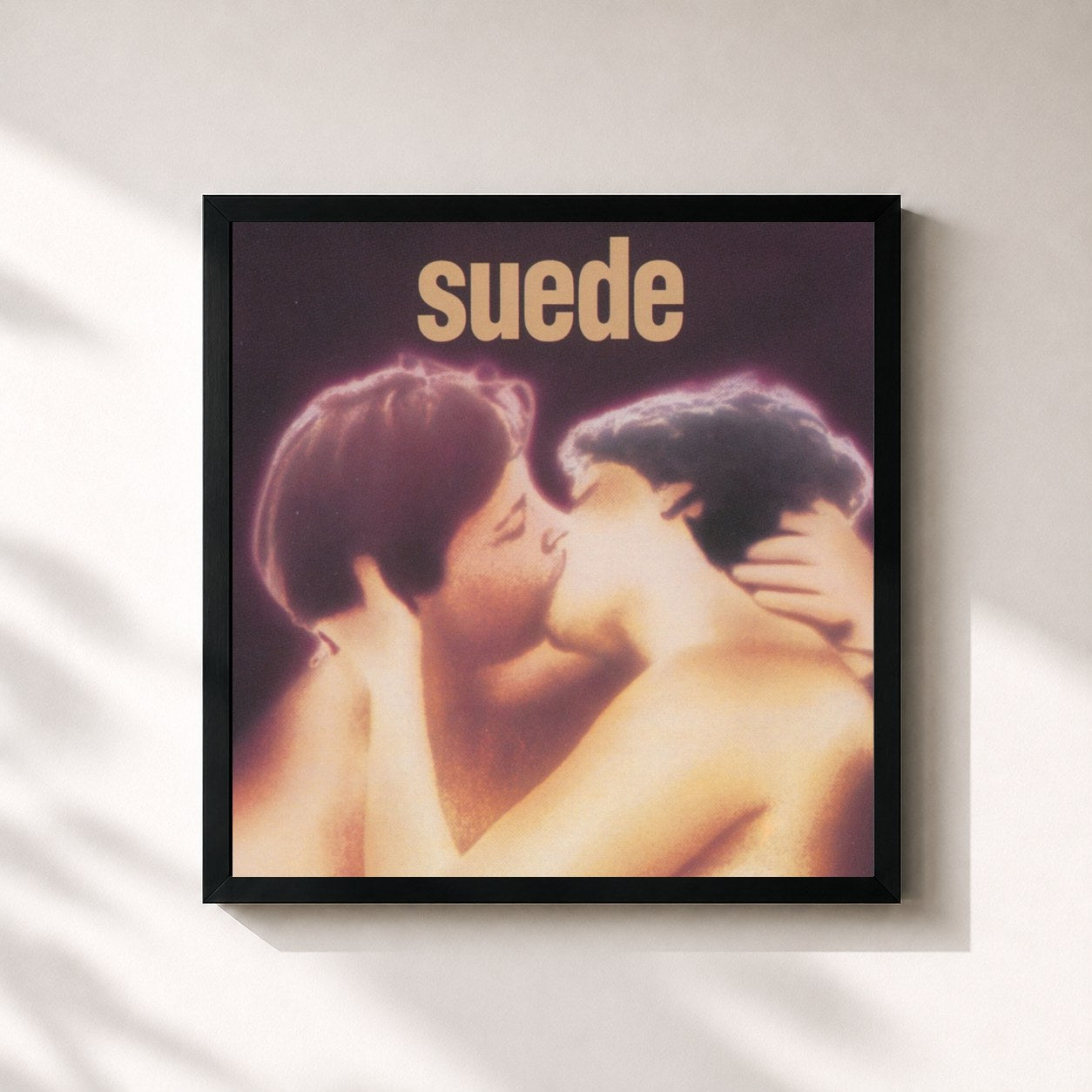 #noir Tableau carré de l'album Suede (Remastered) de Suede, cadre noir 32x32 cm