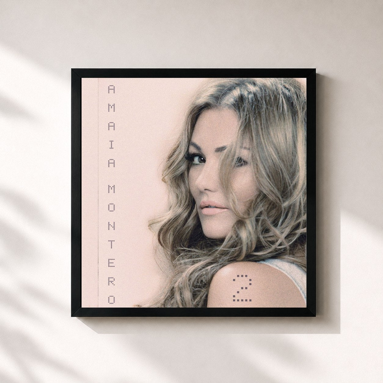 #noir Tableau carré de l'album 2 de Amaia Montero, cadre noir 32x32 cm