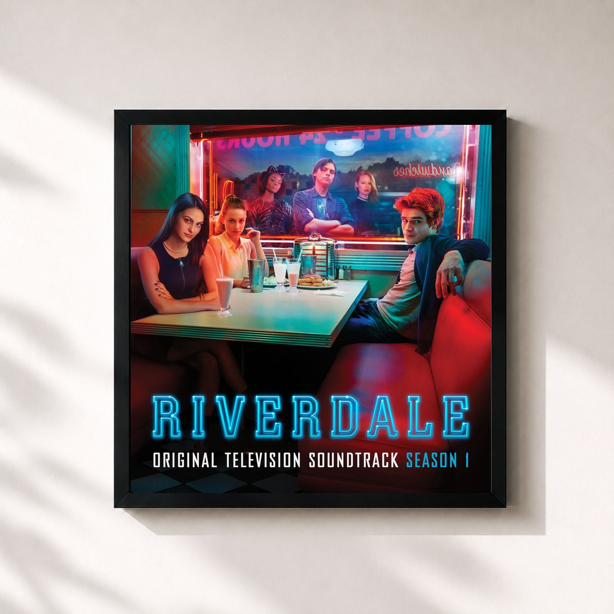#noir Tableau carré de l'album Riverdale: Season 1 (Original Television Soundtrack) de Riverdale Cast, cadre noir 32x32 cm