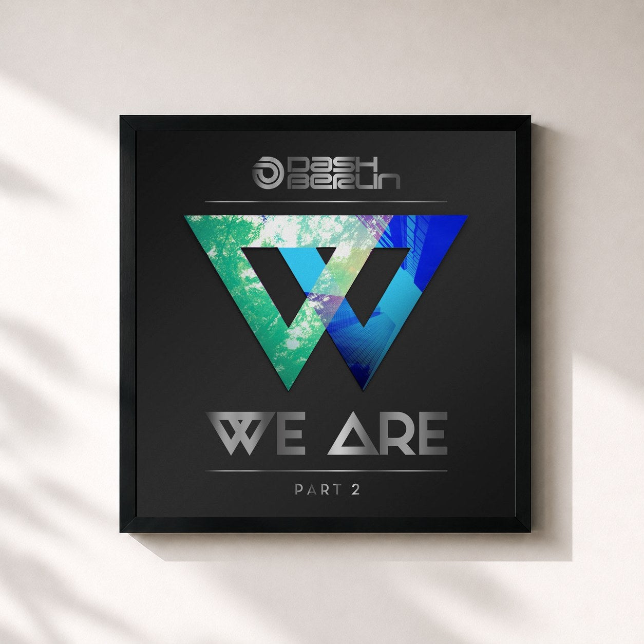 #noir Tableau carré de l'album We Are (Part 2) de Dash Berlin, cadre noir 32x32 cm