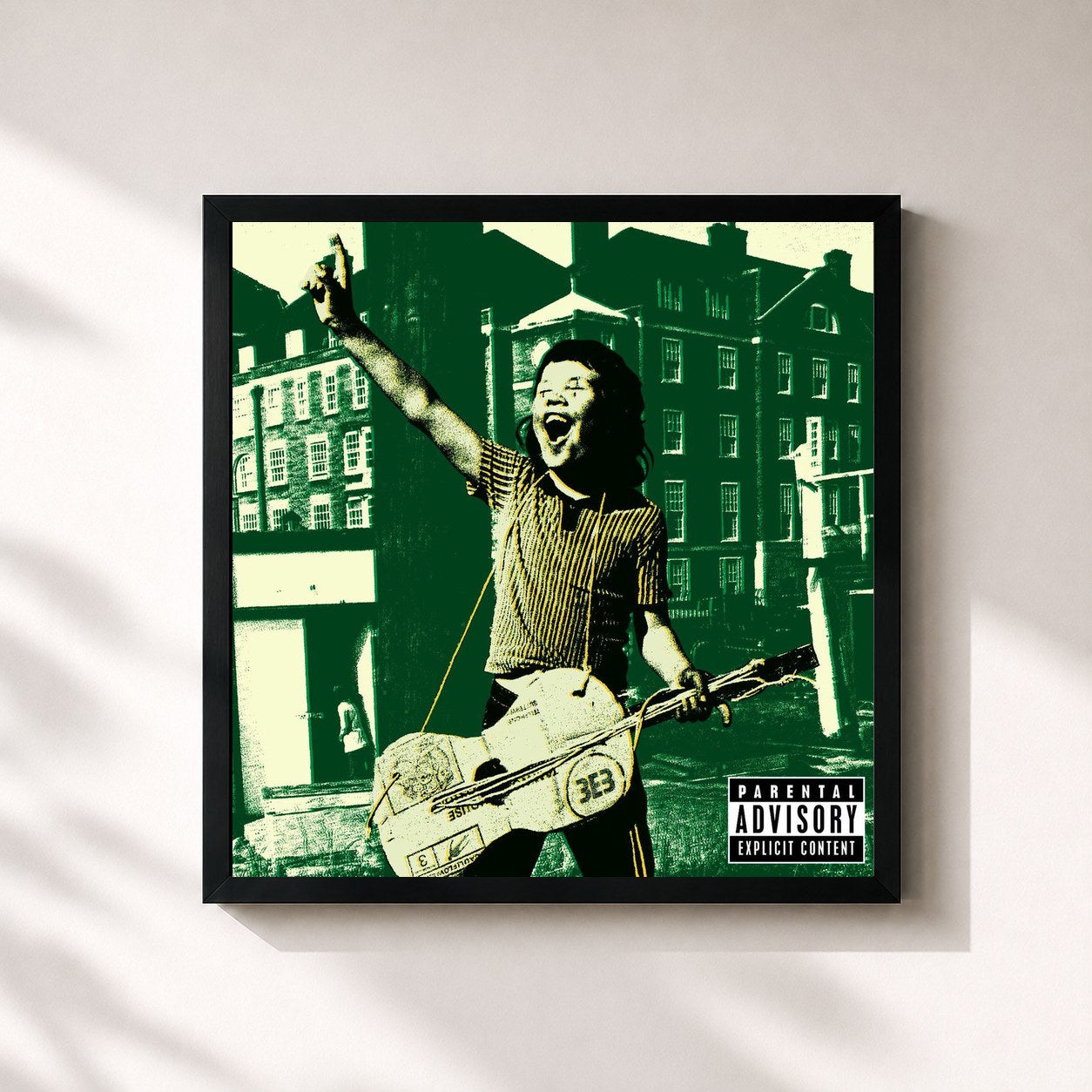 #noir Tableau carré de l'album Out of the Vein de Third Eye Blind, cadre noir 32x32 cm
