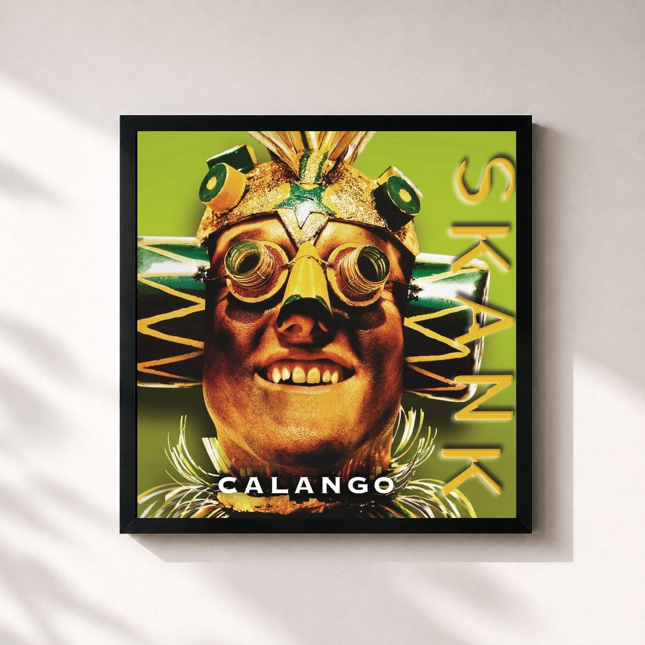 #noir Tableau carré de l'album Calango - 15 anos de Skank, cadre noir 32x32 cm