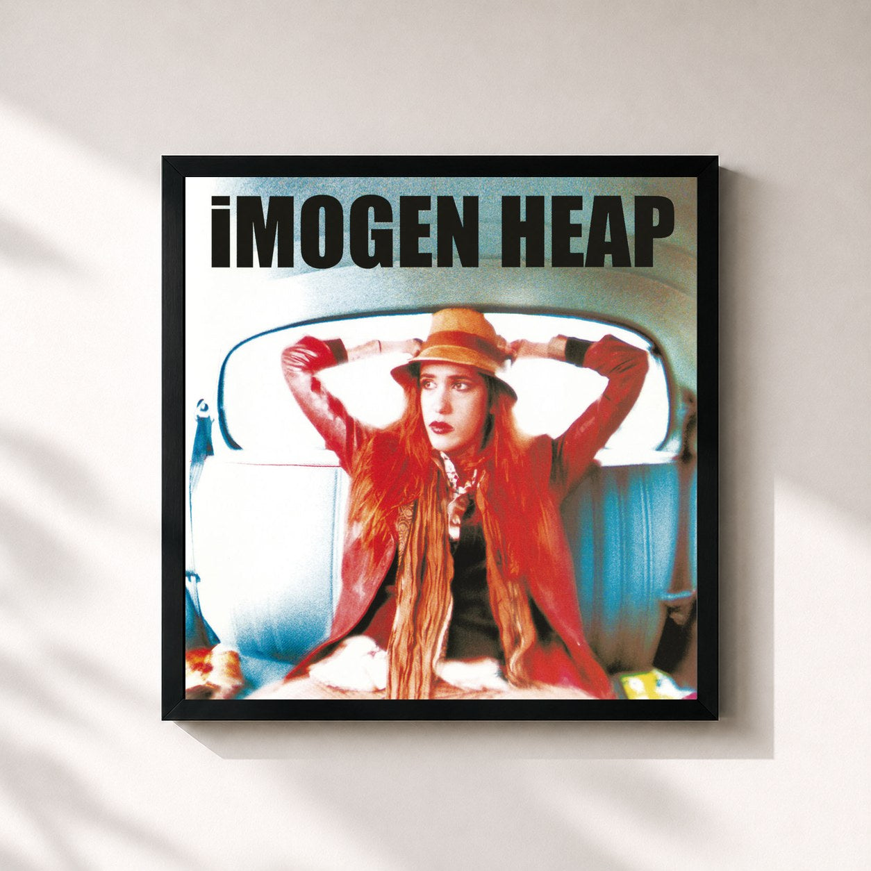 #noir Tableau carré de l'album I Megaphone de Imogen Heap, cadre noir 32x32 cm