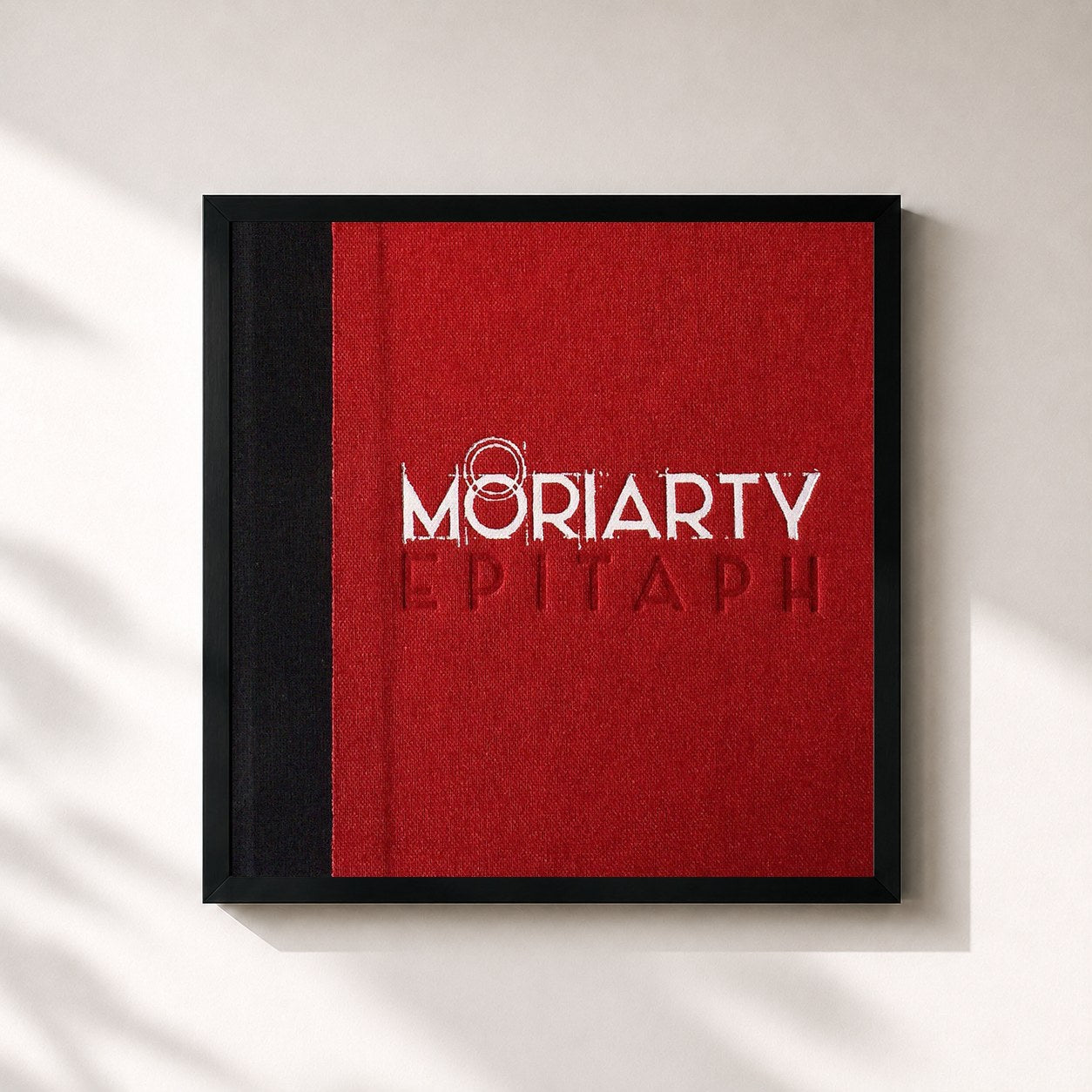 #noir Tableau carré de l'album Epitaph de Moriarty, cadre noir 32x32 cm