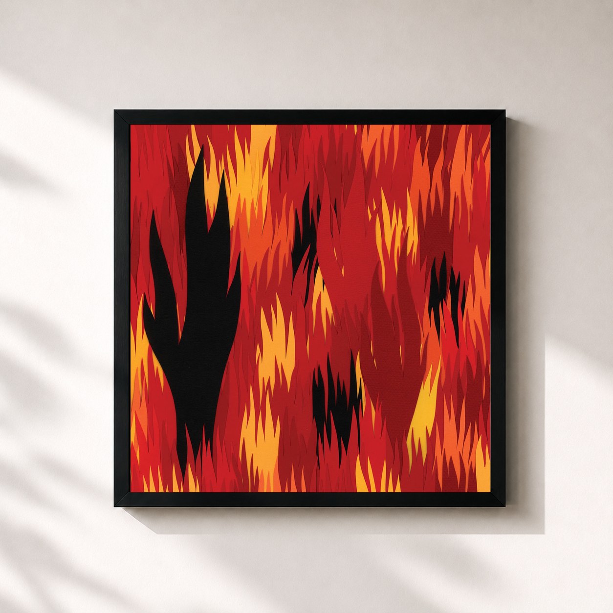 #noir Tableau carré de l'album The People's Key de Bright Eyes, cadre noir 32x32 cm