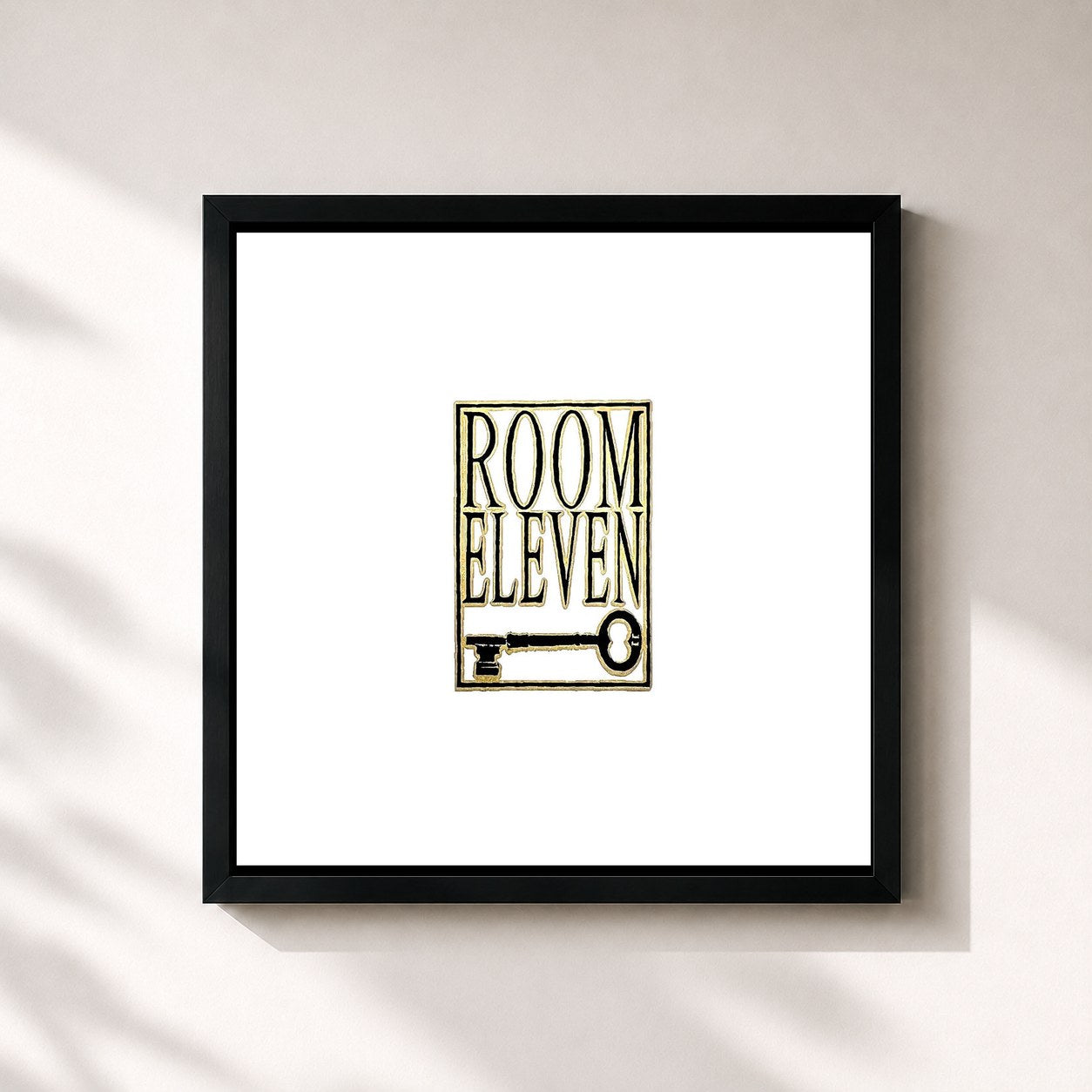 #noir Tableau carré de l'album Room Eleven de Room Eleven, cadre noir 32x32 cm