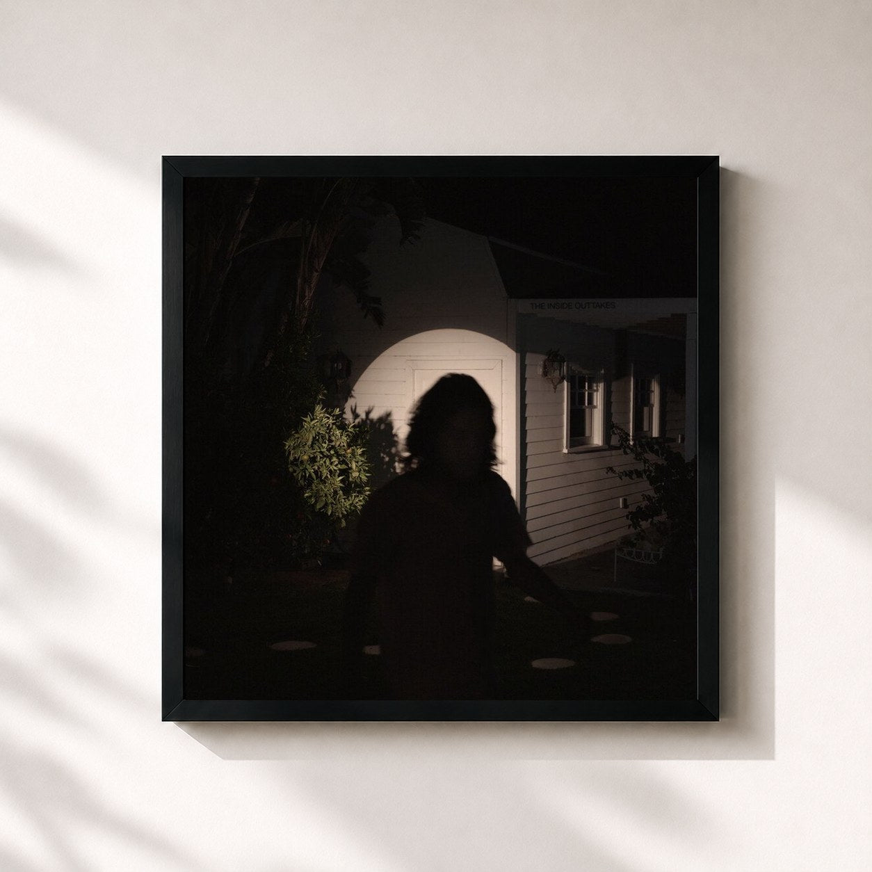 #noir Tableau carré de l'album THE INSIDE OUTTAKES de Bo Burnham, cadre noir 32x32 cm