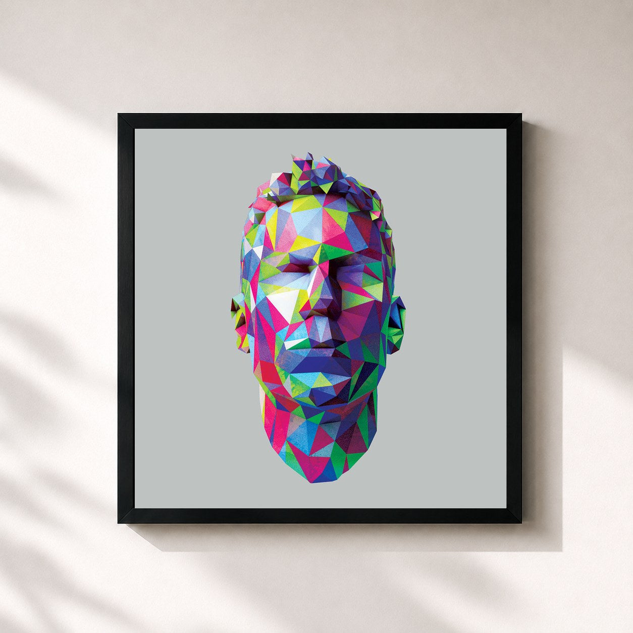 #noir Tableau carré de l'album Jamie Lidell de Jamie Lidell, cadre noir 32x32 cm
