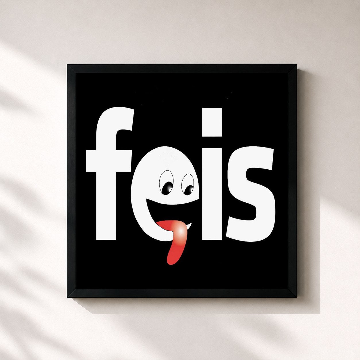 #noir Tableau carré de l'album Feis de Feis, cadre noir 32x32 cm