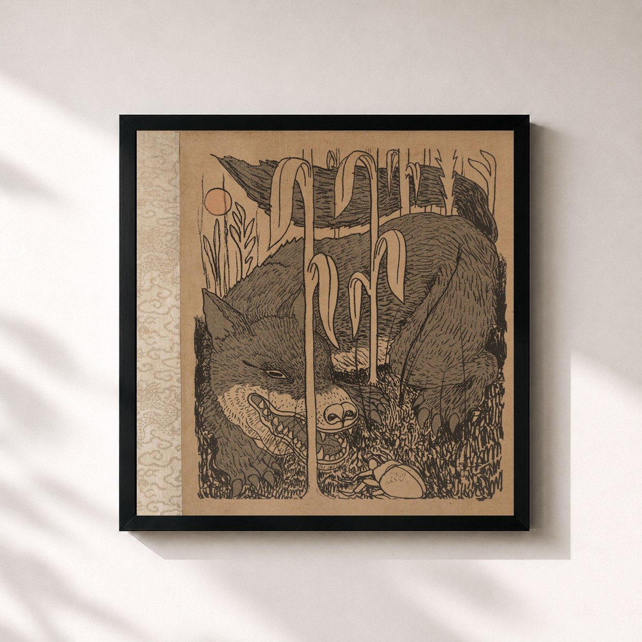 #noir Tableau carré de l'album Fervent (Deluxe) de Raury, cadre noir 32x32 cm