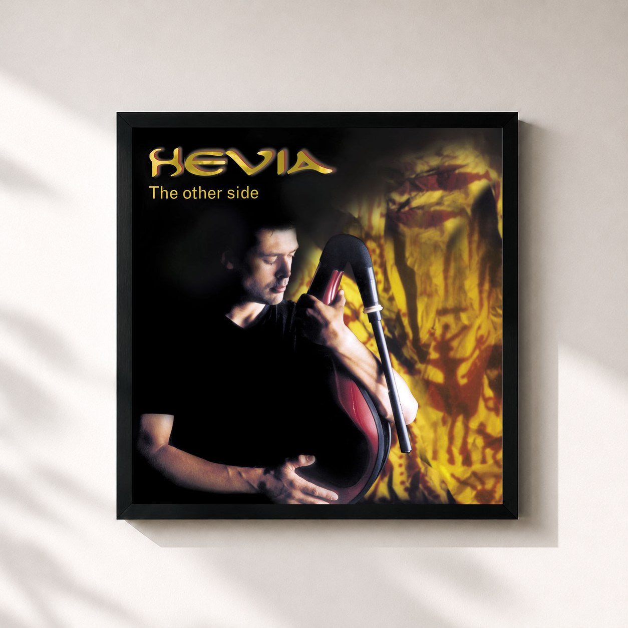 #noir Tableau carré de l'album The Other Side de Hevia, cadre noir 32x32 cm