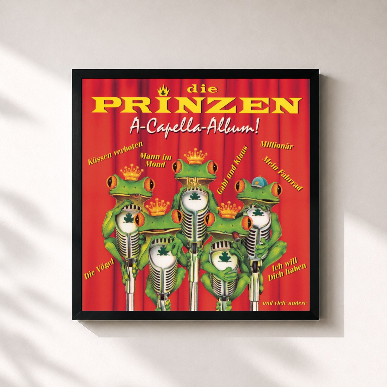 #noir Tableau carré de l'album Die Prinzen (A Capella Version) de Die Prinzen, cadre noir 32x32 cm