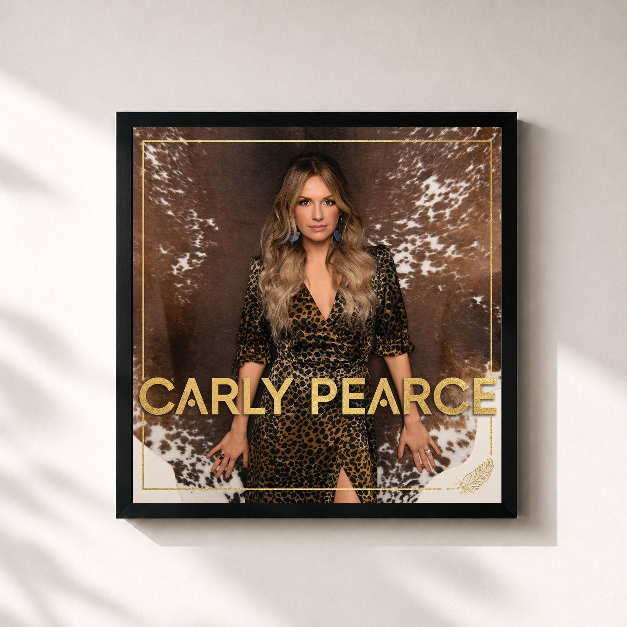 #noir Tableau carré de l'album Carly Pearce de Carly Pearce, cadre noir 32x32 cm