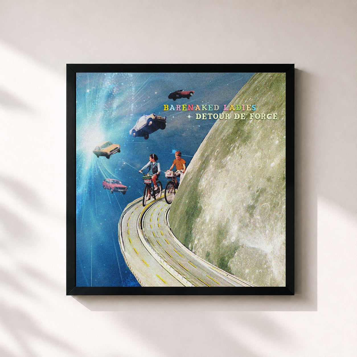 #noir Tableau carré de l'album Detour de Force de Barenaked Ladies, cadre noir 32x32 cm