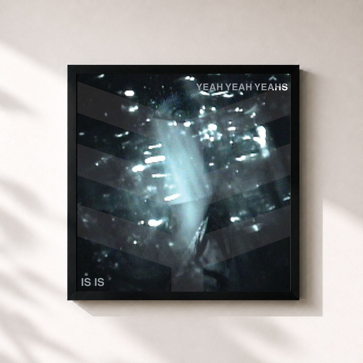 #noir Tableau carré de l'album Is Is EP de Yeah Yeah Yeahs, cadre noir 32x32 cm