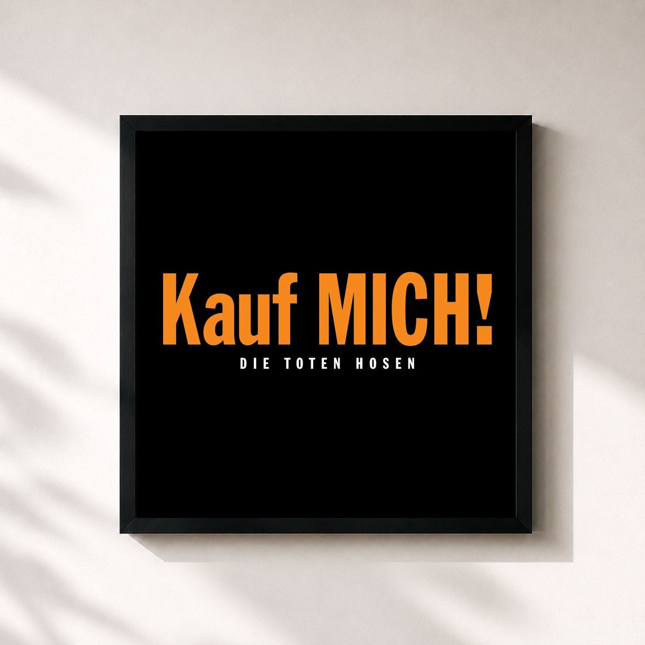 #noir Tableau carré de l'album Kauf mich! (Deluxe-Edition mit Bonus-Tracks) de Die Toten Hosen, cadre noir 32x32 cm