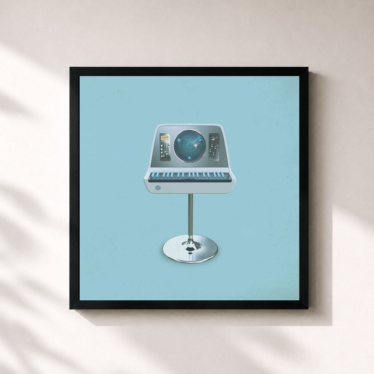 #noir Tableau carré de l'album The Spark de Enter Shikari, cadre noir 32x32 cm