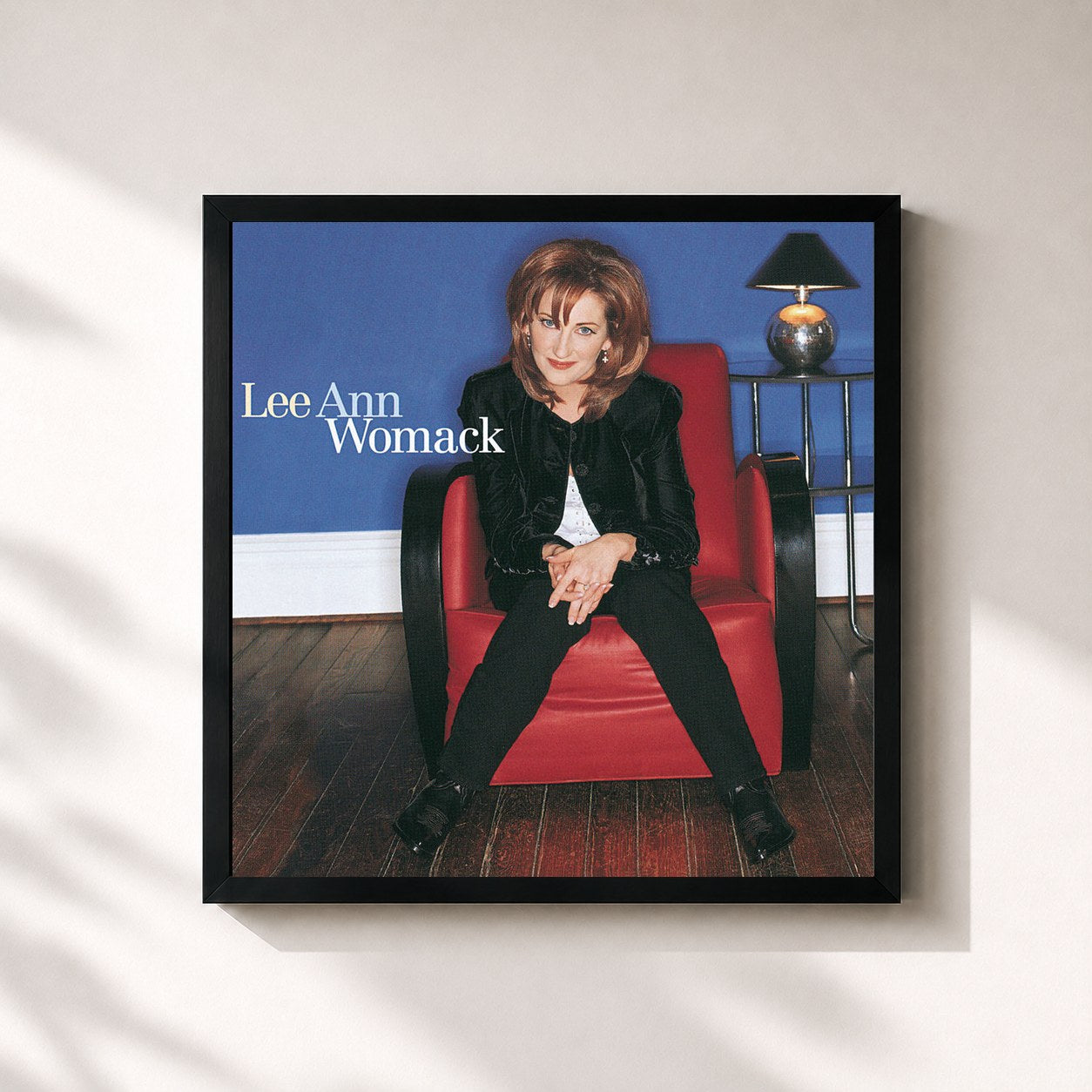 #noir Tableau carré de l'album Lee Ann Womack de Lee Ann Womack, cadre noir 32x32 cm