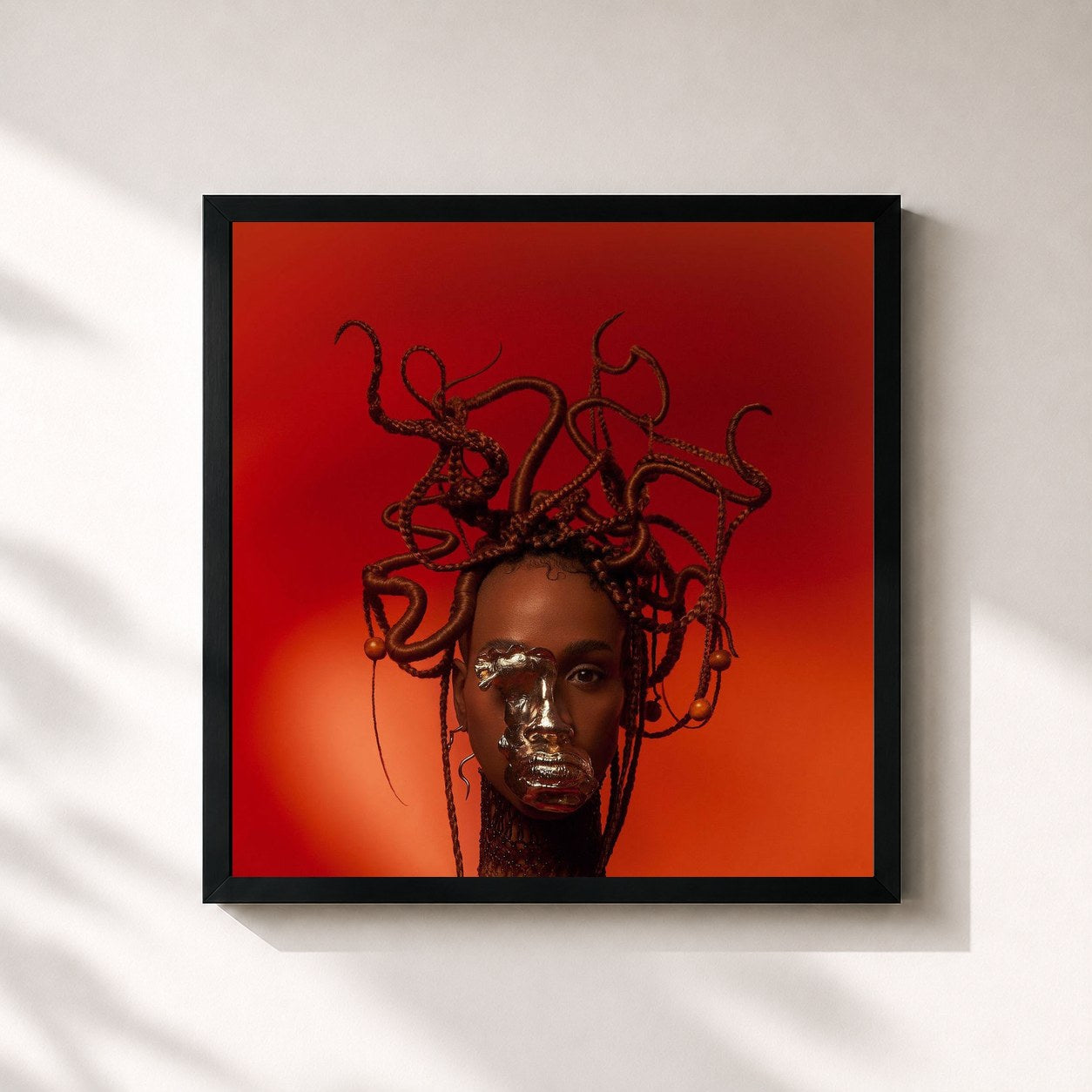 #noir Tableau carré de l'album Urucum de Karol Conká, cadre noir 32x32 cm