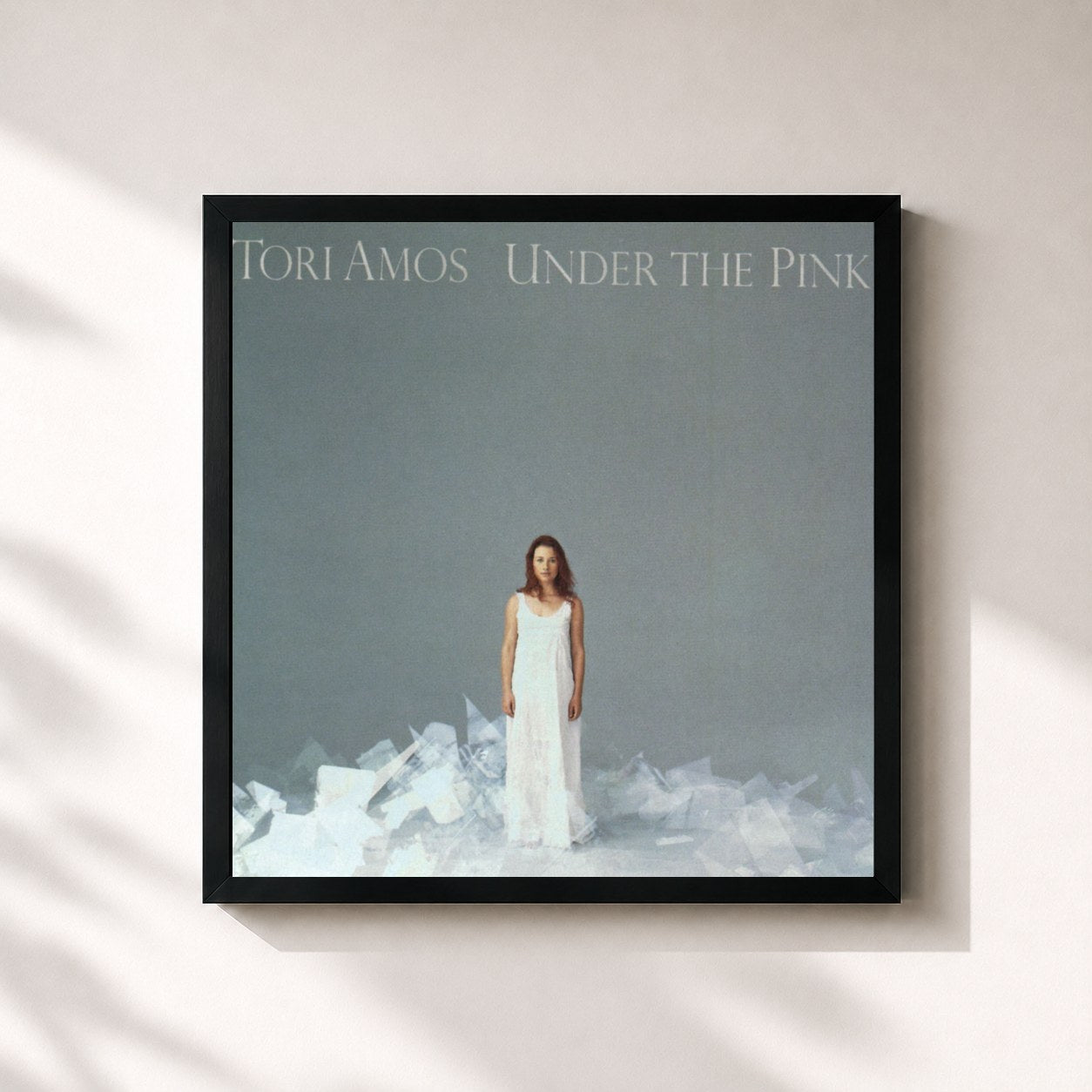 #noir Tableau carré de l'album Under the Pink de Tori Amos, cadre noir 32x32 cm