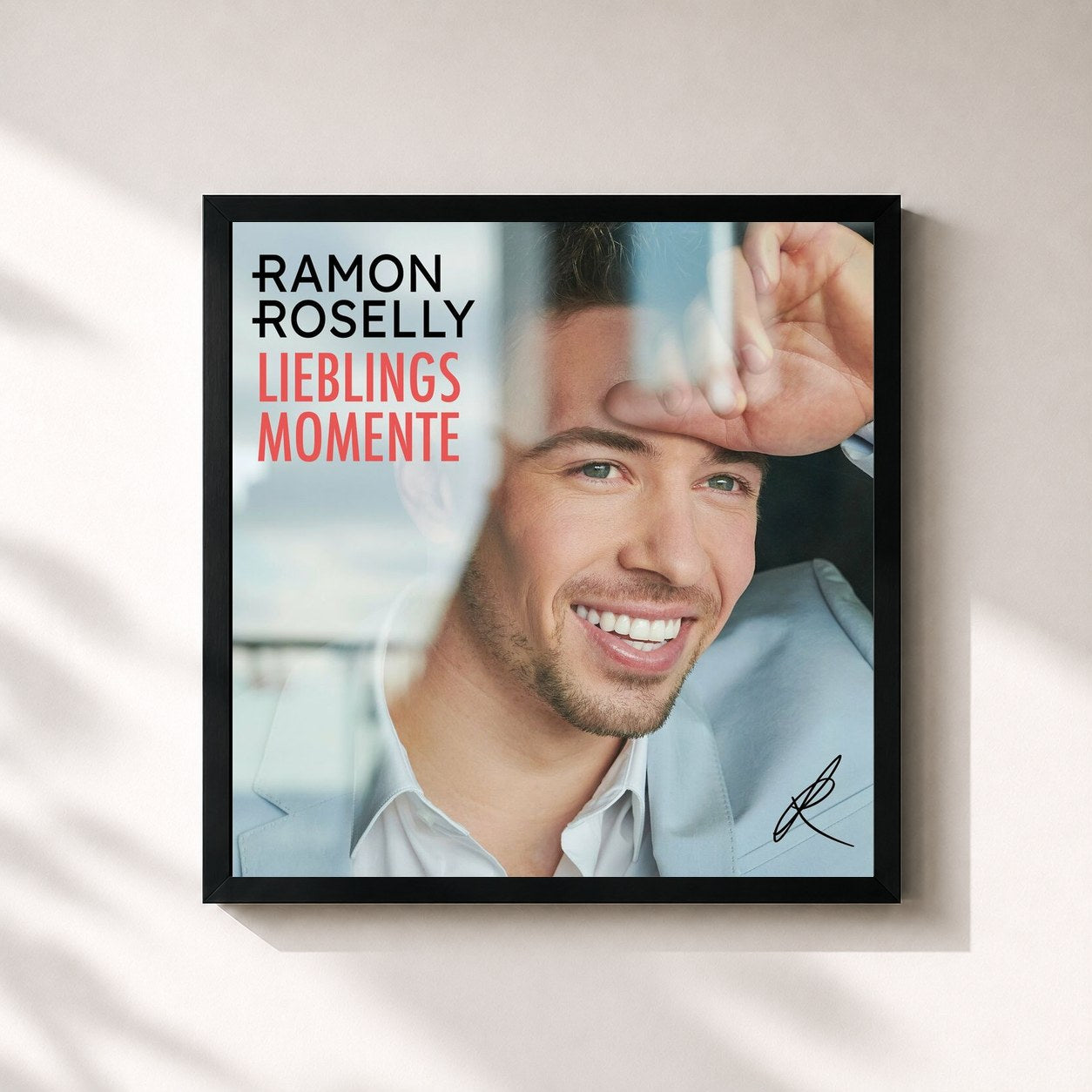#noir Tableau carré de l'album Lieblingsmomente de Ramon Roselly, cadre noir 32x32 cm