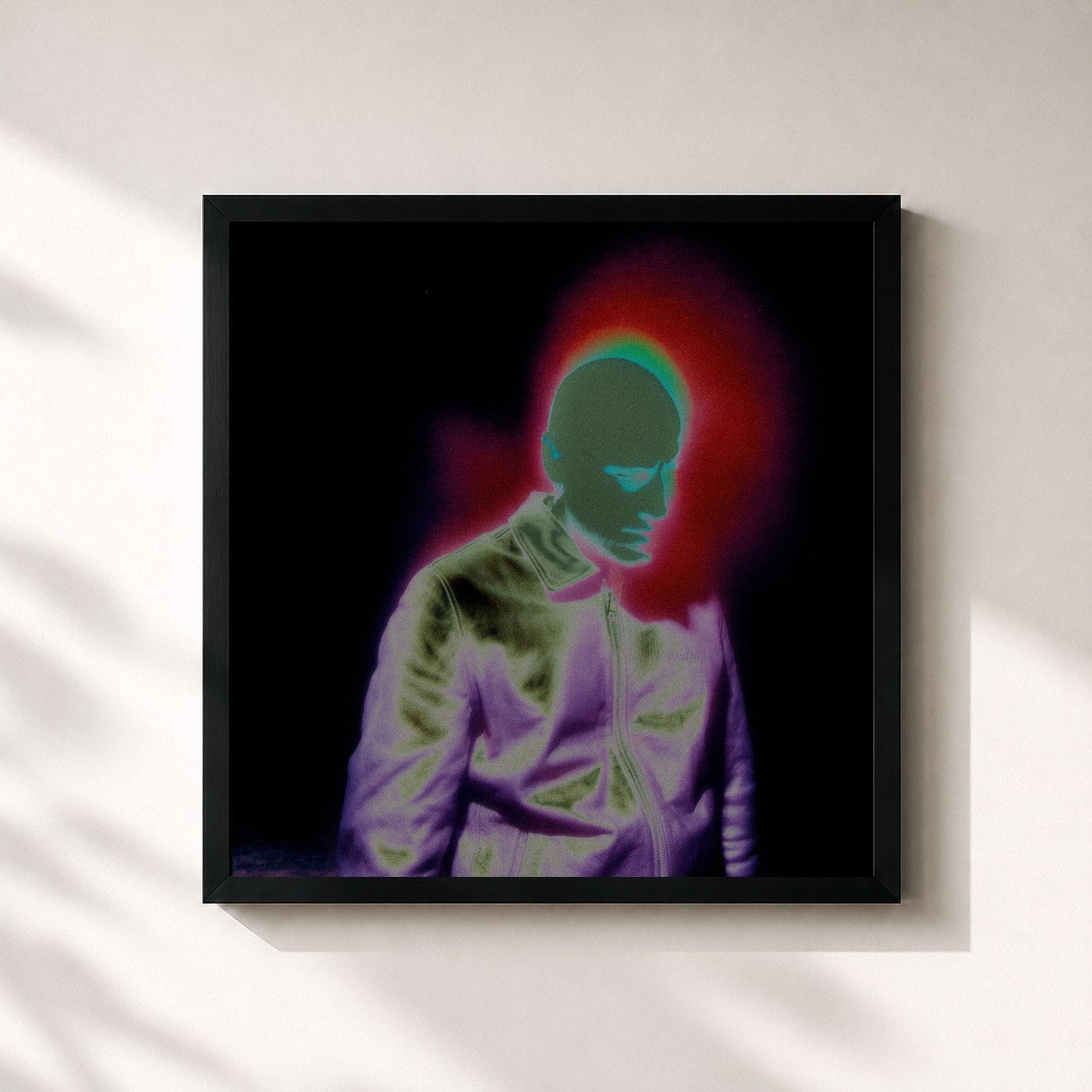 #noir Tableau carré de l'album Troisième Terme de Django, cadre noir 32x32 cm