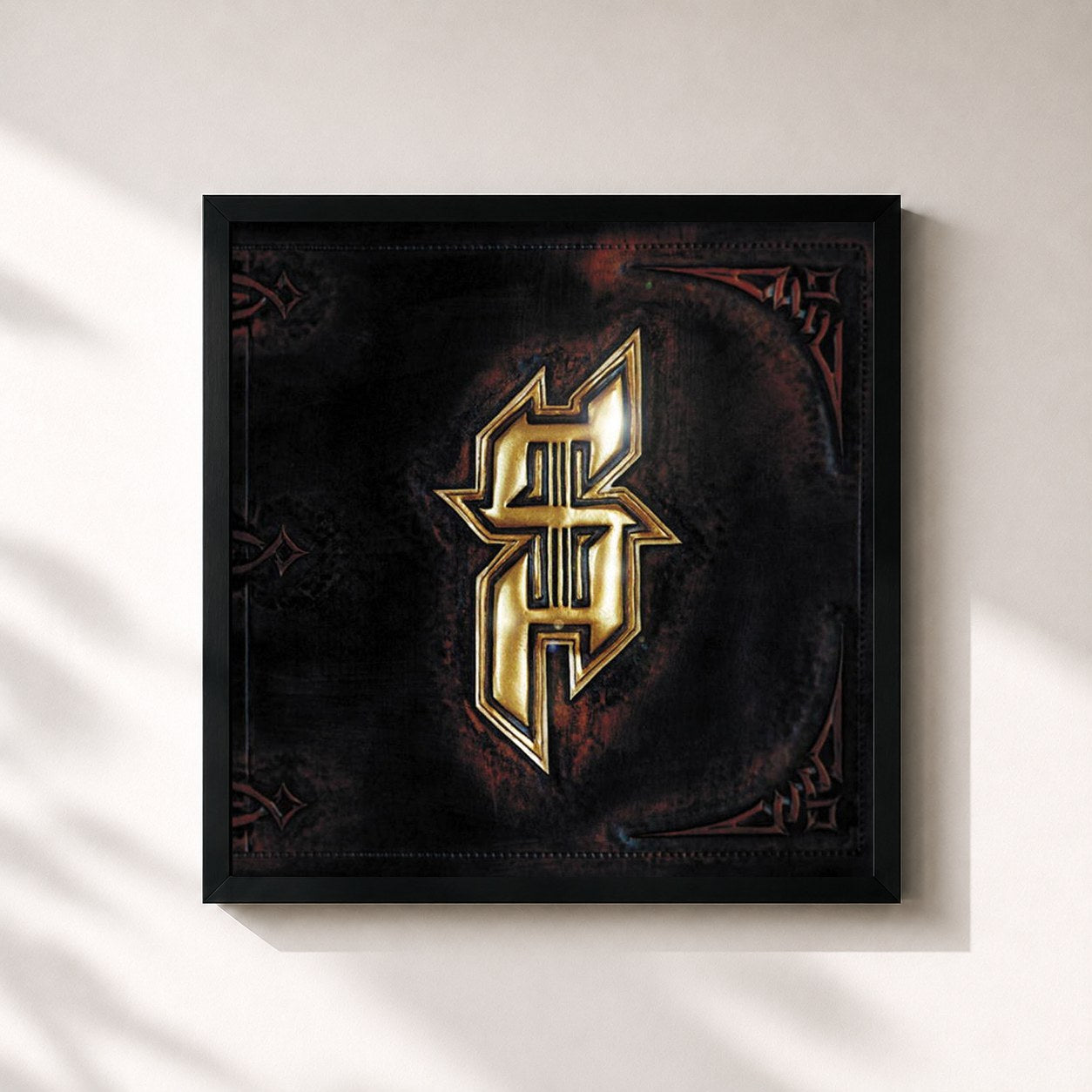 #noir Tableau carré de l'album Samy Deluxe de Samy Deluxe, cadre noir 32x32 cm