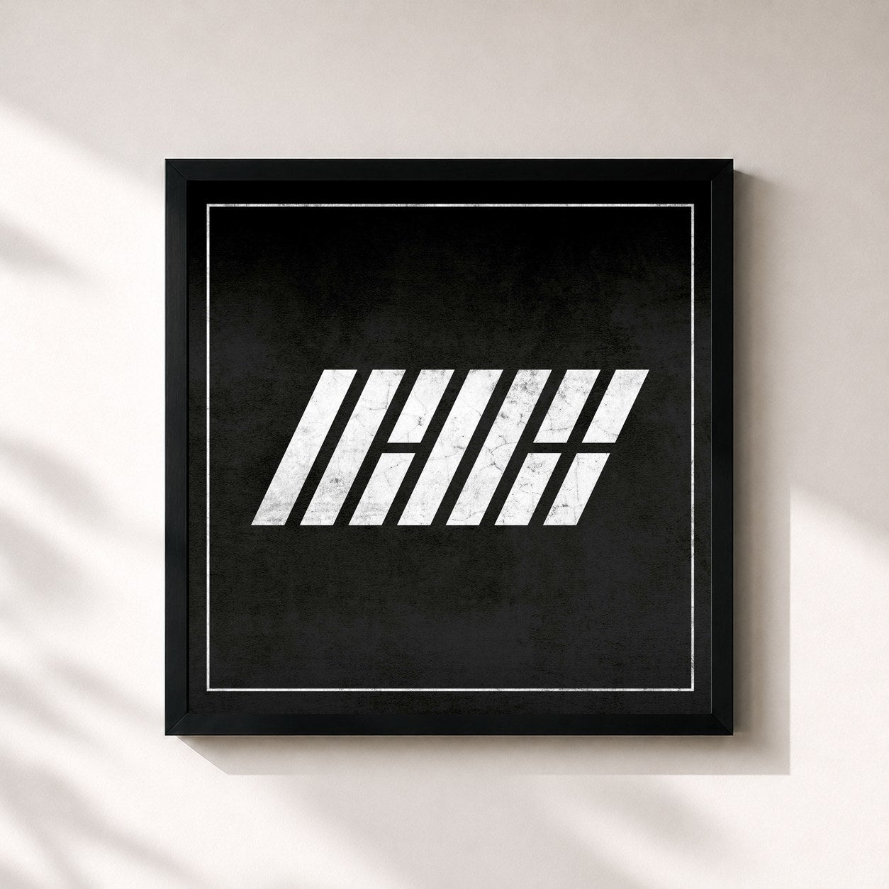 #noir Tableau carré de l'album DEBUT FULL ALBUM [WELCOME BACK] de iKON, cadre noir 32x32 cm