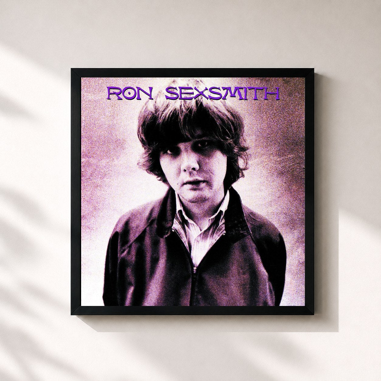 #noir Tableau carré de l'album Ron Sexsmith de Ron Sexsmith, cadre noir 32x32 cm