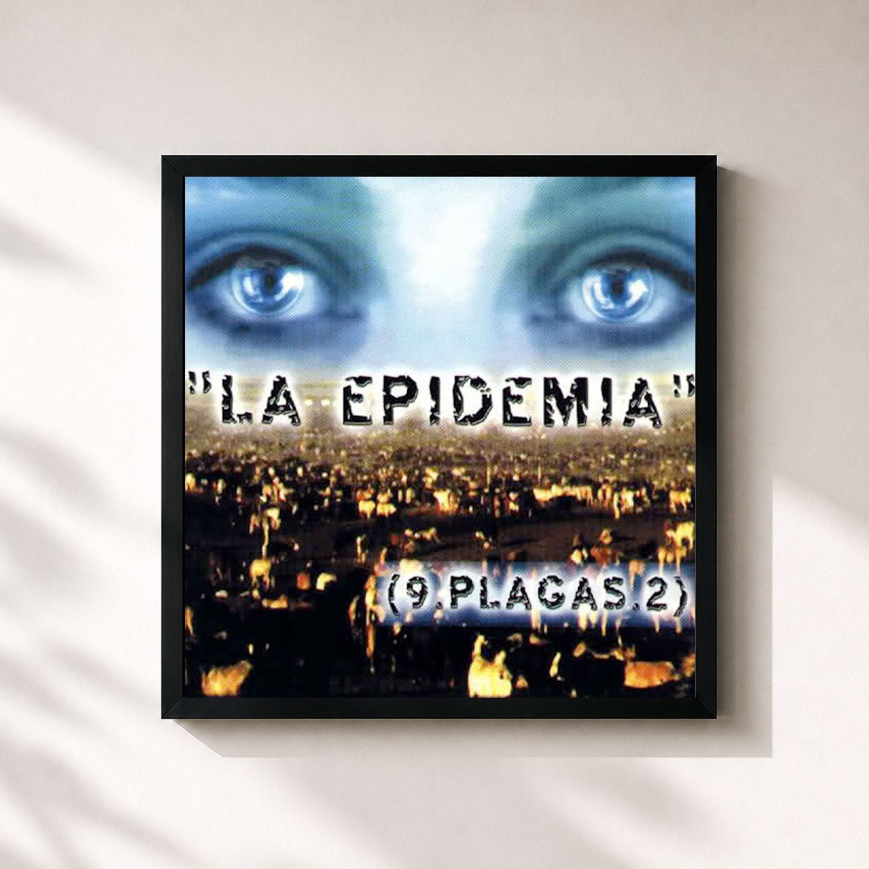 #noir Tableau carré de l'album Las Plagas 2 de Alex Gargolas, cadre noir 32x32 cm