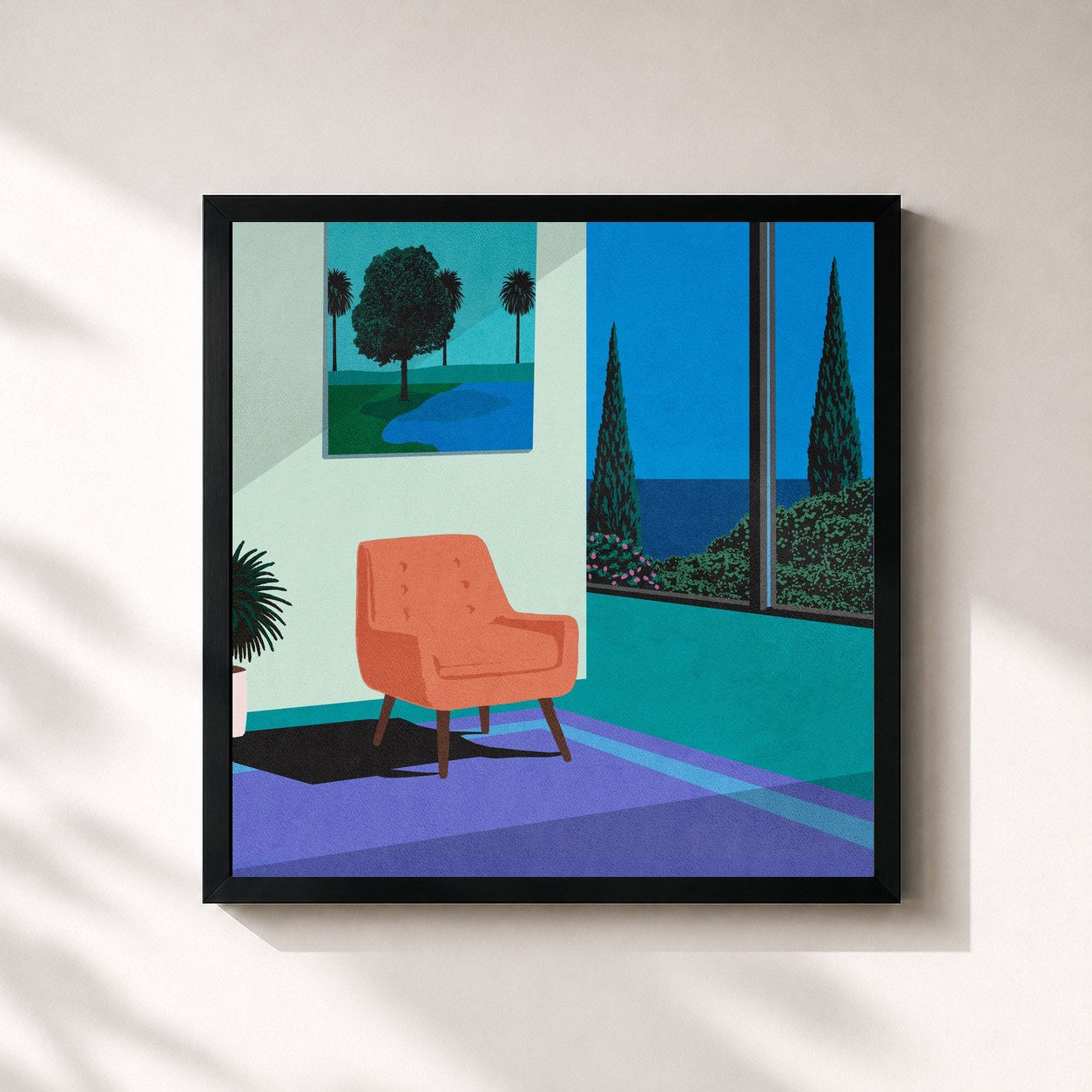 #noir Tableau carré de l'album Make it happen. de Bolden., cadre noir 32x32 cm